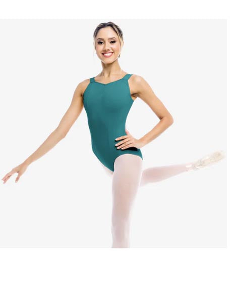 So Danca SL10 Amelia Adult Tank Leotard With Princess Seams Tropic Green
